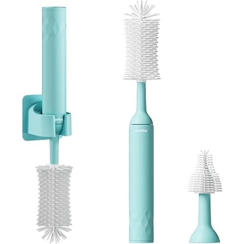Magic Brush - Electric Baby Bottle Brush Cleaner with 360-Degree Rotation, Baby Bottle Cleaner Set with Silicone Head, USB Rechargeable, Water-Resistant Design, Nipples & Feeding Accessories