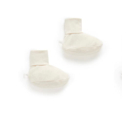 Beige Booties - Baby Accessories - Purebaby - Purebaby