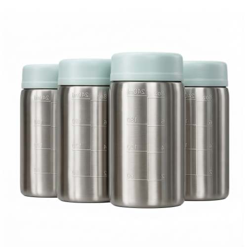Papablic Stainless Steel Breast Milk Storage Bottles (4-Pack)