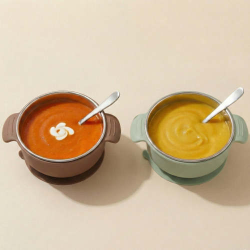 PRE ORDER! Stainless Steel Bowl Set of 2 (Mocha Mousse & Sage Green) – Tots Ground