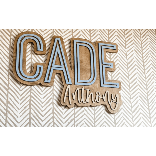 Large Wood Name Sign, Layered Names, Boho Nursery Name Sign, Laser Cut Name Signs, Baby Shower Gift, Boy Name Sign, Girl Name Sign, Wall Art
