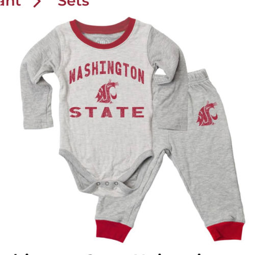 Washington State University Cougars Infant Bodysuit & Pant Set