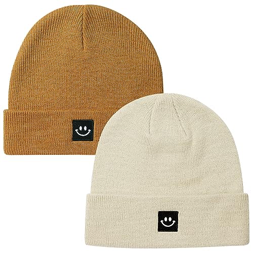 Paladoo 2Pack Baby Beanie Knit Toddler Hat for Girls Boys 0-8 Years