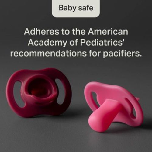 Tommee Tippee UltraLight Stay Put Silicone Pacifier 0-6m - Light Pink & Dark Pink - 2pk: BPA-Free, 2-Pack