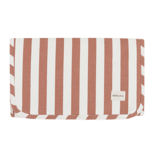 Changing Mat - Red + Off White · Minicoton