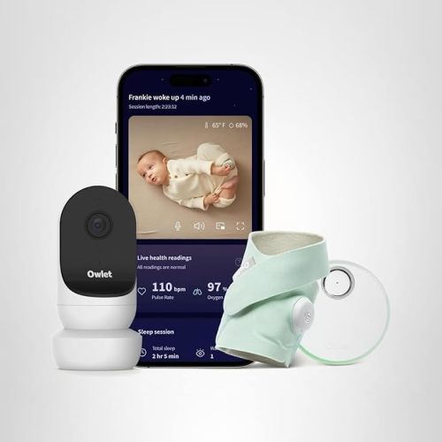 Owlet® Dream Duo Smart Baby Monitor: FDA-Cleared Dream Sock® Plus Owlet Cam 2- Tracks & Notifies for Pulse Rate & Oxygen While Viewing Baby in 1080p HD WiFi Video