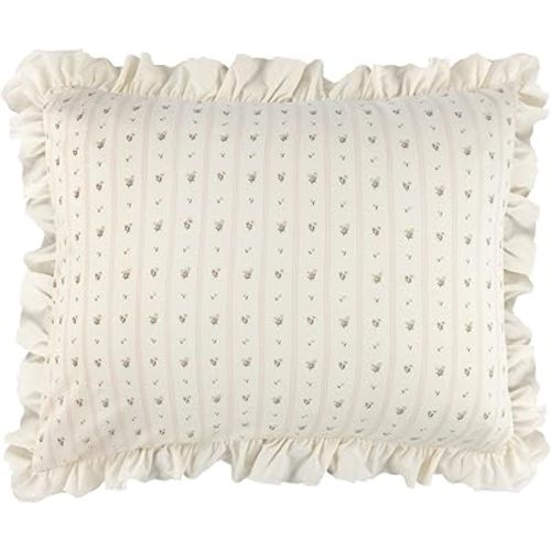 Ely's & Co. Decorative Pillowcase, 20"x26" (Insert Not Included) - Pink Linear Floral Collection