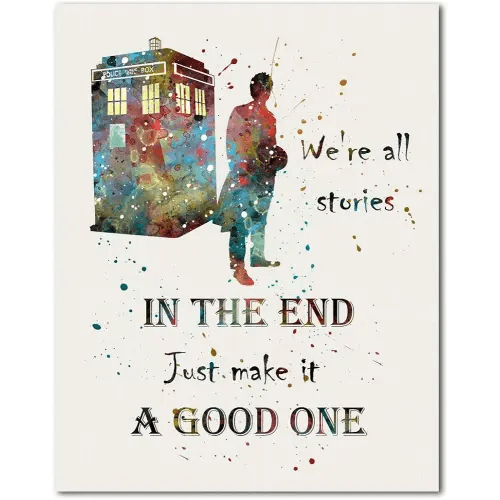 Tardis Doctor Who Quote Dr. Who time machine 11" x 14" Print