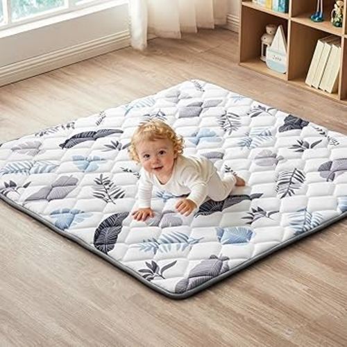 Baby Play Mat, Non-Slip Baby Mat for Floor, Soft Thicker Playpen Mat, Portable Playmat, Crawling Mat for Babies, Toddlers & Infants to Play and Learn（ 47"x47"）