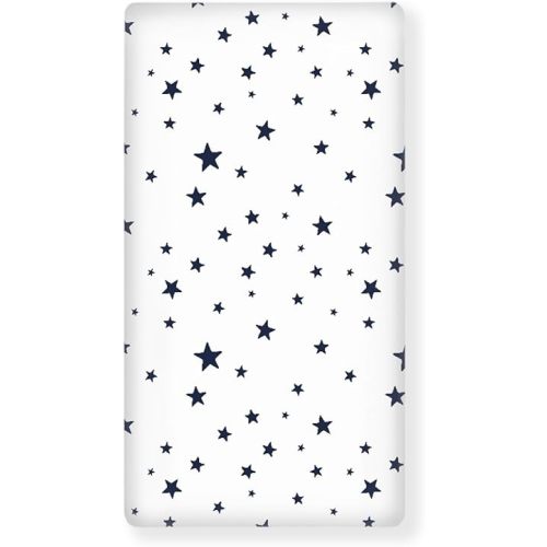 Stars Baby Crib Sheets for Boys Girls Navy Blue Star Fitted Crib Sheet for Standard Crib and Toddler Mattress Cute Baby Mattress Sheets Toddler Bed Sheet 52x28x8 in