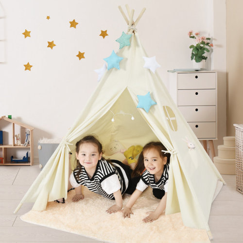 Costway Indoor / Outdoor Canvas Triangular Play Tent | Wayfair