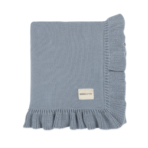 Ruffle Blue Blanket