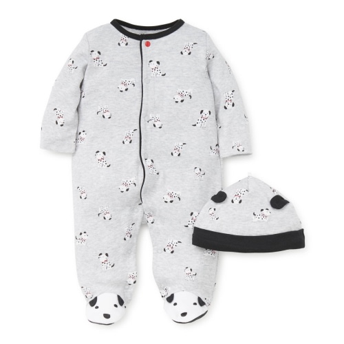 Dalmatian Footed One-Piece and Hat
