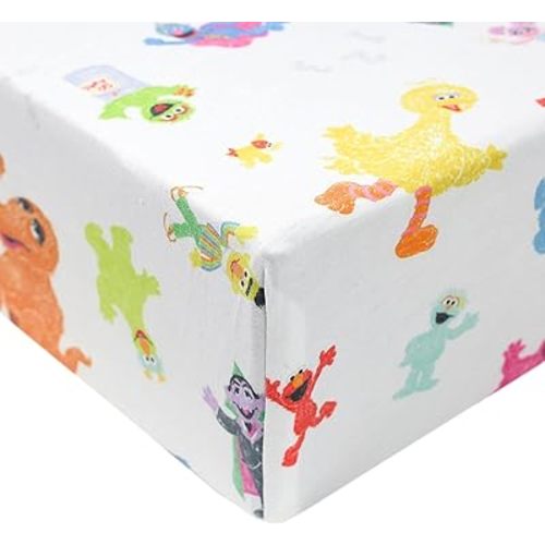 Copper Pearl's Sesame Friends Premium Knit Fitted Crib Sheet