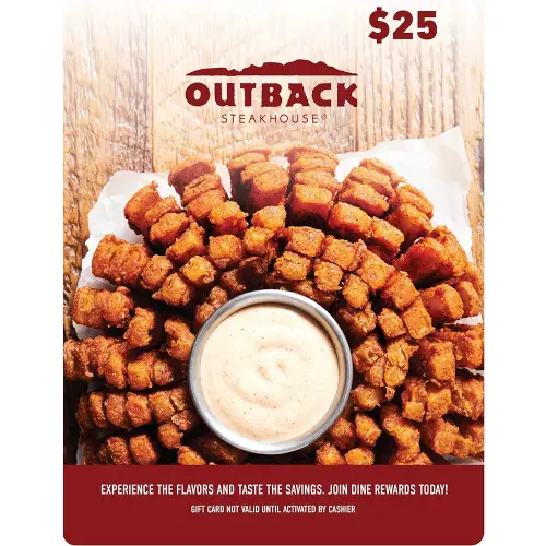 Bloomin’ Brands Outback Steakhouse Restaurant Gift Card $25