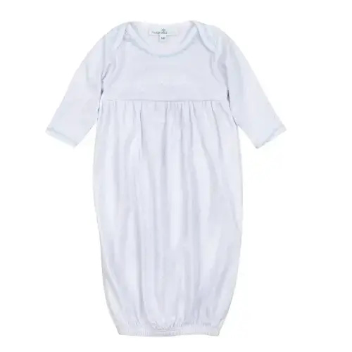Magnolia Baby Boys White Little Love Gathered Gown - Blue Dots – Best Dressed Child