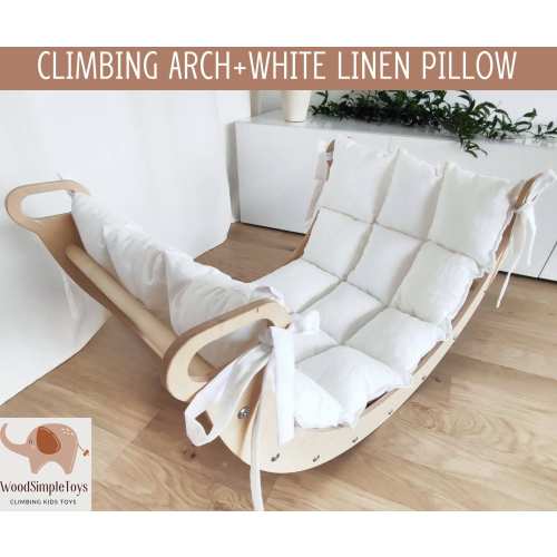 Toddler Climbing Triangle Montessori Climber Arch with Cushion, Arch rocker, Climb Gym for Kids, Kletterdreieck, Kletterbogen, Klettergerüst