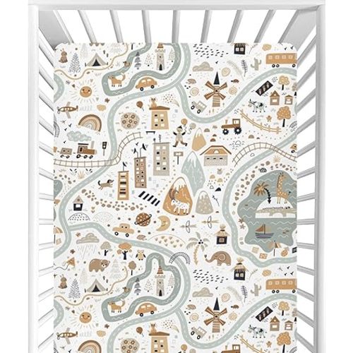 CaTaKu Baby Crib Sheets Floral Flowers Lavender Mini Crib Sheets Fitted for Girls Boys,Neutral Soft Toddler Mattress Bed Sheets for Crib,27"x 39"