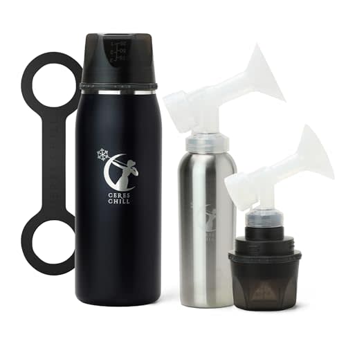 Ceres CHILL OG+ Breastmilk Chiller/Warmer  1238oz Portable Breast Milk Cooler, Two Chilling Options & More Capacity  Pump Compatible Container - Little Black Dress