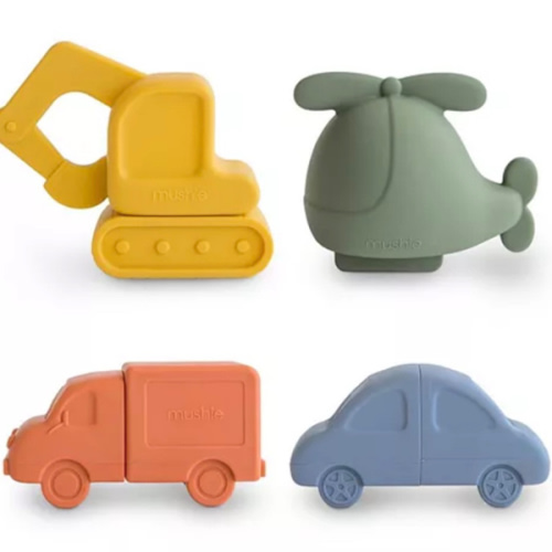 mushie (4 Pack) Vehicles Mold Bath Play Set