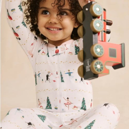 LAKE | Baby | Pima Cotton Pajamas | Sugar Plum Dreams Baby Sleeper