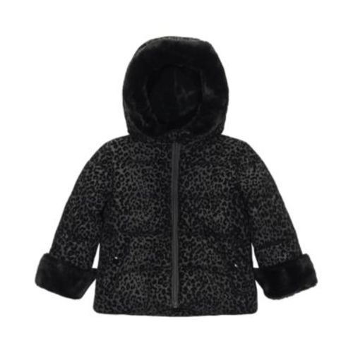 Baby Girls' Flocked Longline Puffer Jacket