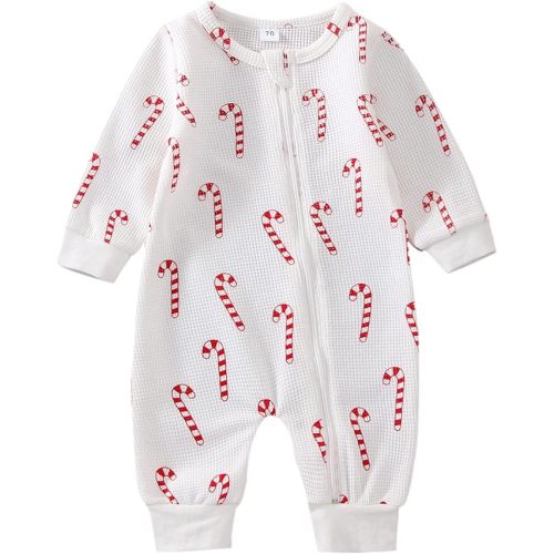 Mubineo Baby Girl Boy Christmas Romper Jumpsuit Long Sleeve Zipper Outfits Clothes