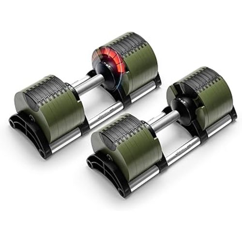 NUOBELL Adjustable Dumbbells 5-80 lbs: Replace 16 Sets, Ideal for Home Gym Weight Bench & Press