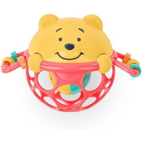 Bright Starts Disney Baby Winnie The Pooh Jingle & Shake Rattle Toy by with Easy-Grasp Oball Technology, Unisex, Newborns & Up