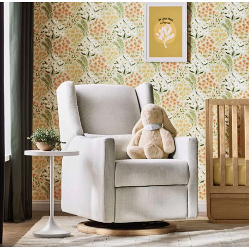 Babyletto Kiwi Striped Grey Nursery Glider Recliner Chair