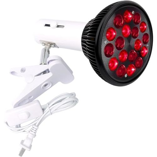 Red Light Therapy Lamp-54W 18 LED Infrared Light Therapy Device with Adjustable Lamp Holder, 660nm Red and 850nm Near Infrared for Face Body