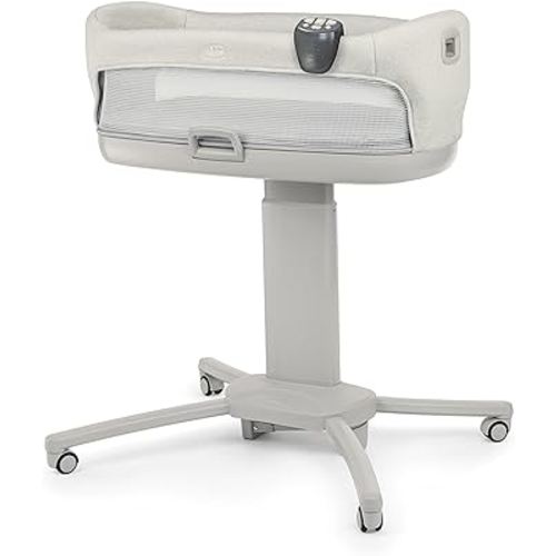 Chicco Close to You 3-in-1 Bedside Bassinet, Portable Newborn Bassinet with Wheels, Adjustable-Height Changing Table | Dove/Beige