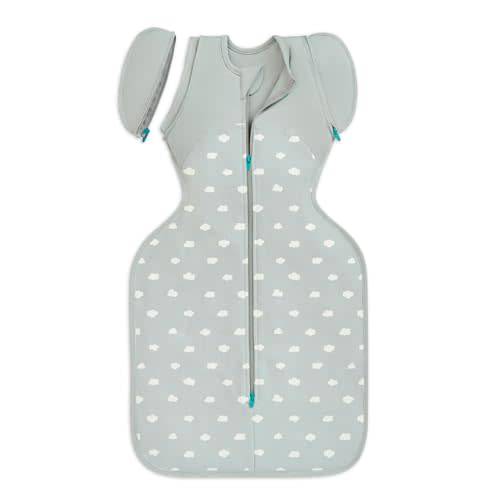 Love to Dream Swaddle Up Transition Swaddle, Patented Zip-Off Wings, Help Baby Transition from Being Swaddled to Arms Free when showing signs of rolling,1.5 TOG, All Seasons, 13-19 lbs, Light Olive