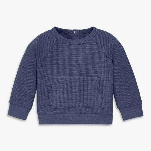 Baby heathered waffle pocket tee | Primary.com