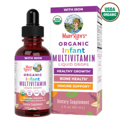 Organic Infant Multivitamin with Iron Liquid Drops