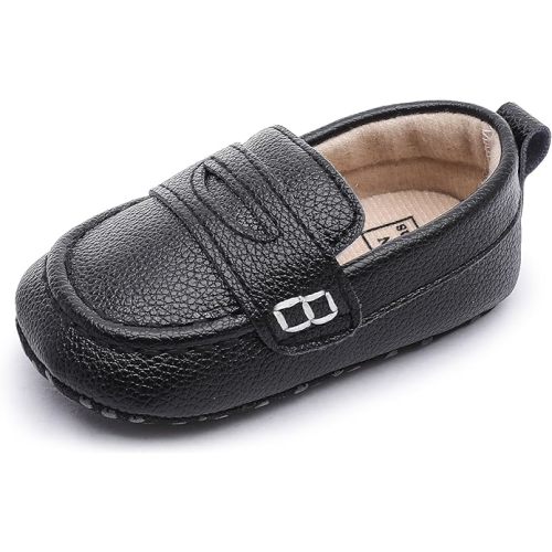 Infant Baby Boys Loafers Soft Sole PU Leather Toddler Moccasins Girls First Walking Crib Dress Shoes