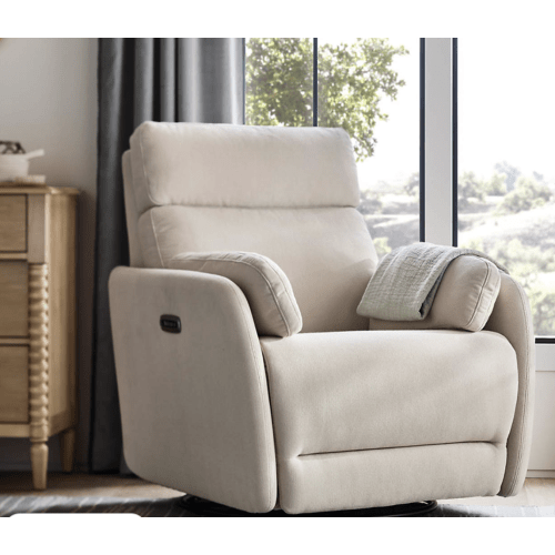 Owen Natural Nursery Electronic Power Recliner with Night Light