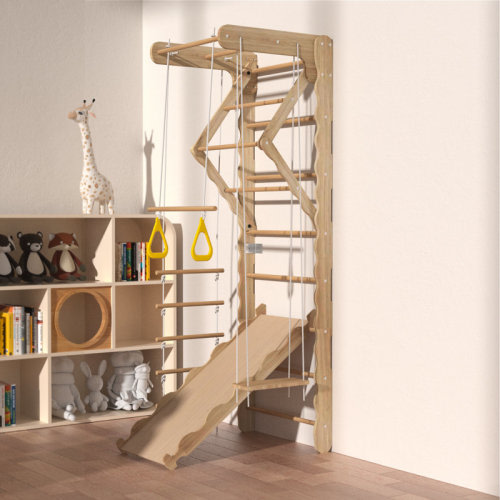 iYofe Foldable Indoor Pikler Triangle Climbing Gym Set For Toddlers & Reviews | Wayfair