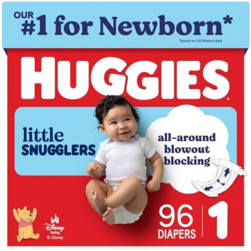 Huggies Little Snugglers Diapers Size 1, 96 Count