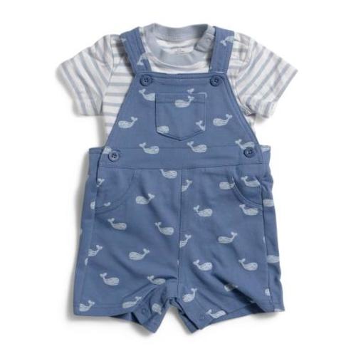 Newborn Boys Knit Whales Shortalls And Top Set | Baby Boys (0-24m) | TJ Maxx