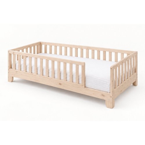 Luca Montessori Floor Bed With Rails or Gate | Twin, Twin XL & Full