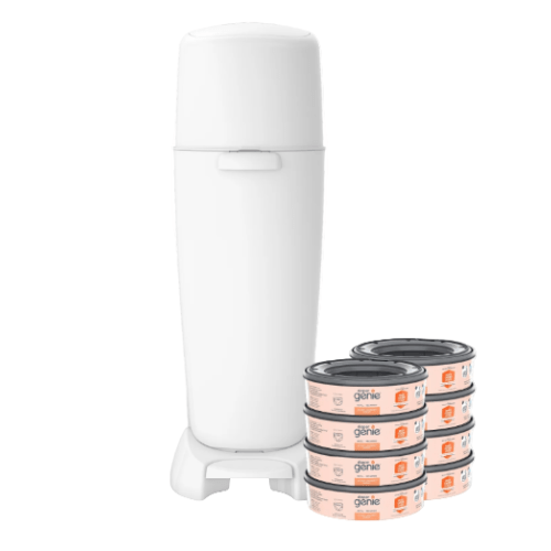 Diaper Genie Complete Diaper Pail Gift Set, White