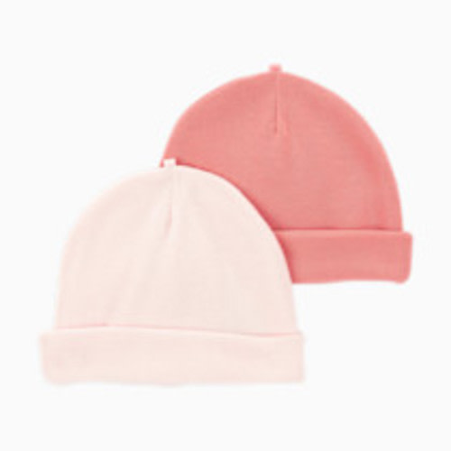 Carter's PurelySoft 2-Pack Caps - Pink, 0-3 M