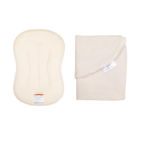 Lounger Curve + Muslin Cover Set | Natural