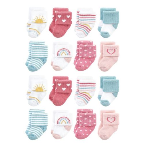 Hudson Baby Cotton Rich Baby Terry Socks 16-Pack