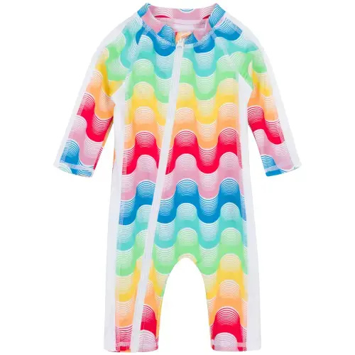 Swimzip Sunsuit - Long Sleeve Romper Swimsuit | "Surf's Up"