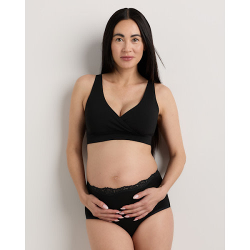 Organic Cotton Nursing & Sleep Bra (2-pack) - Maternity & Post-partum in Light Pink