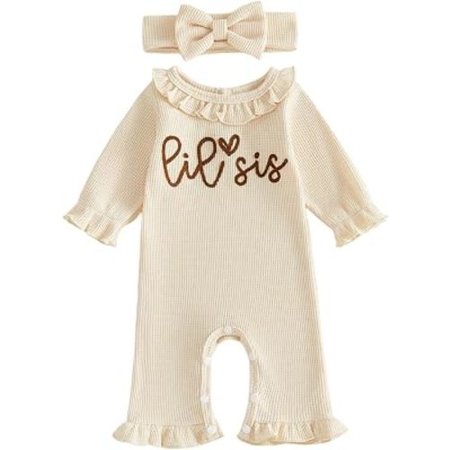 Infant Baby Girl Fall Outfit Romper Jumpsuits Newborn Waffle Clothes