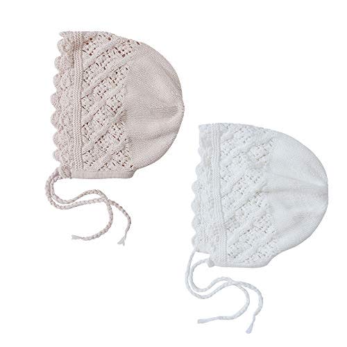 Vivobiniya Toddler Girl Lovely Flounce Knit Hats Baby Bonnets Newborn Baby Hats 0-8y