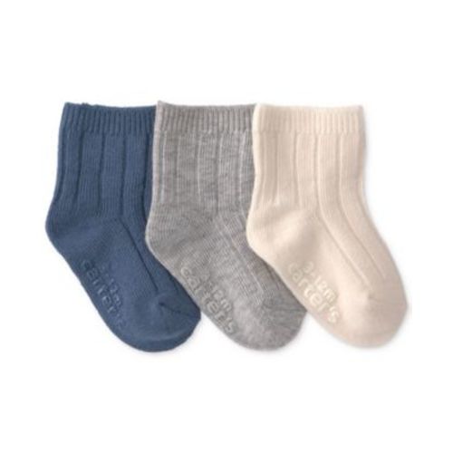 Baby Boys' Crew Socks, 3-Pack
